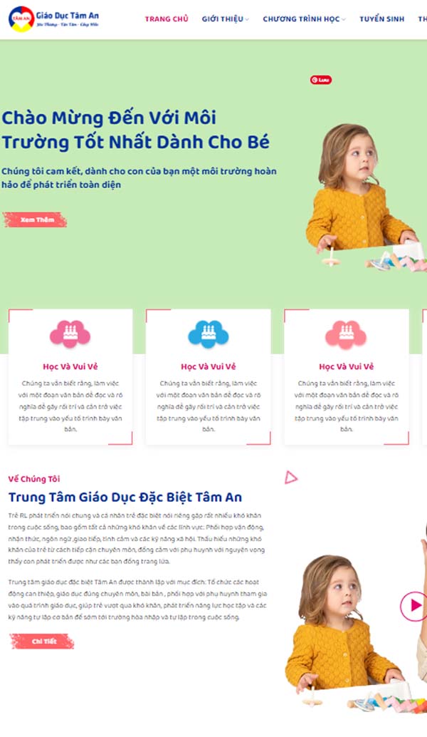 Dự án SEO Website giáo dục trẻ em