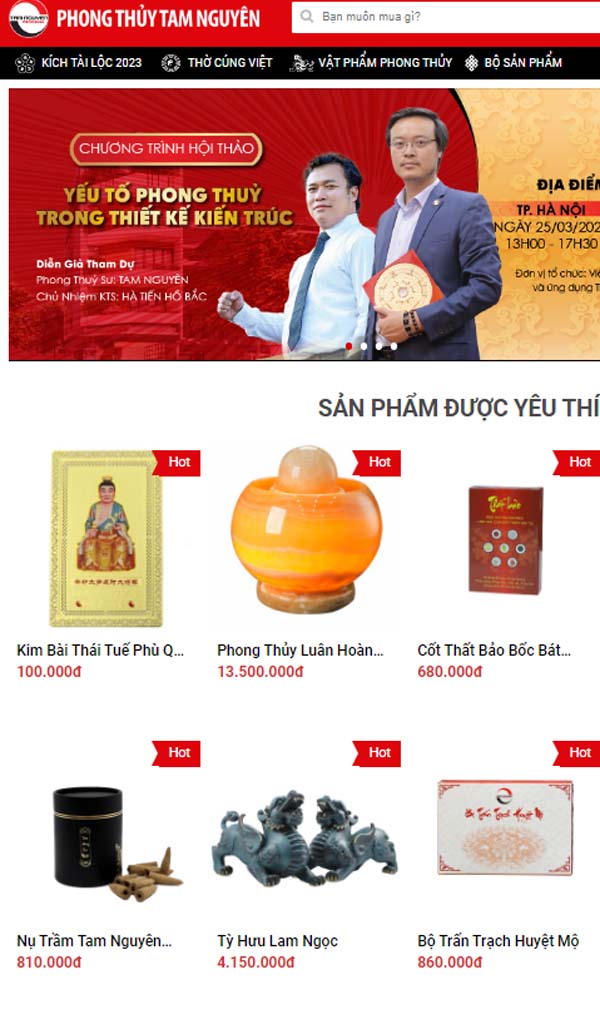 Dự án SEO Website phong thủy