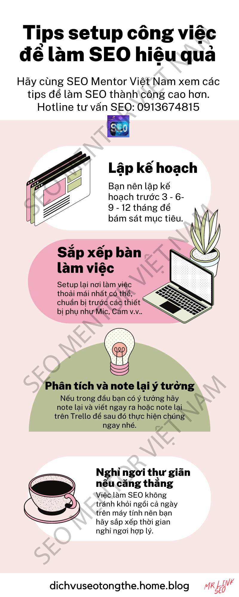 [Infographics] – Cách Setup công việc SEO hiệu quả