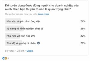 Khảo sát việc tuyển dụng đúng người cho doanh nghiệp