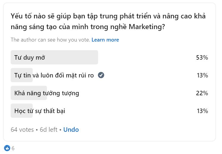 Khảo sát về yếu tố mang lại sự sáng tạo trong Marketing