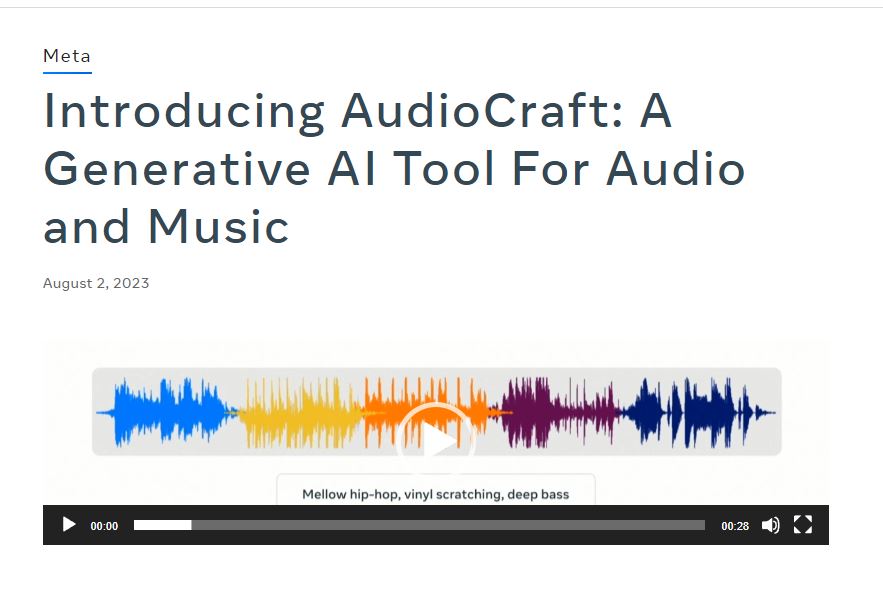 Meta giới thiệu công cụ AI sáng tạo âm nhạc