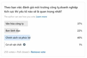 Khảo sát cách giúp cho môi trường công ty trở nên tích cực hơn