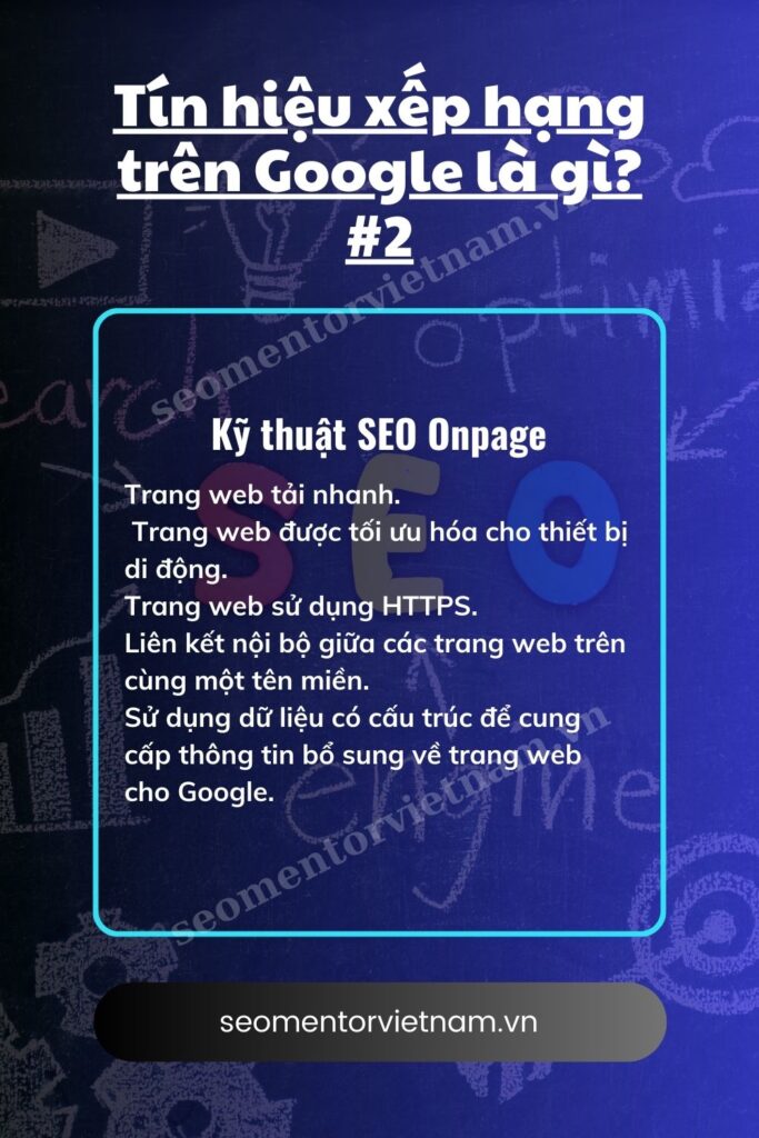 Tín hiệu xếp hạng trên Google 2