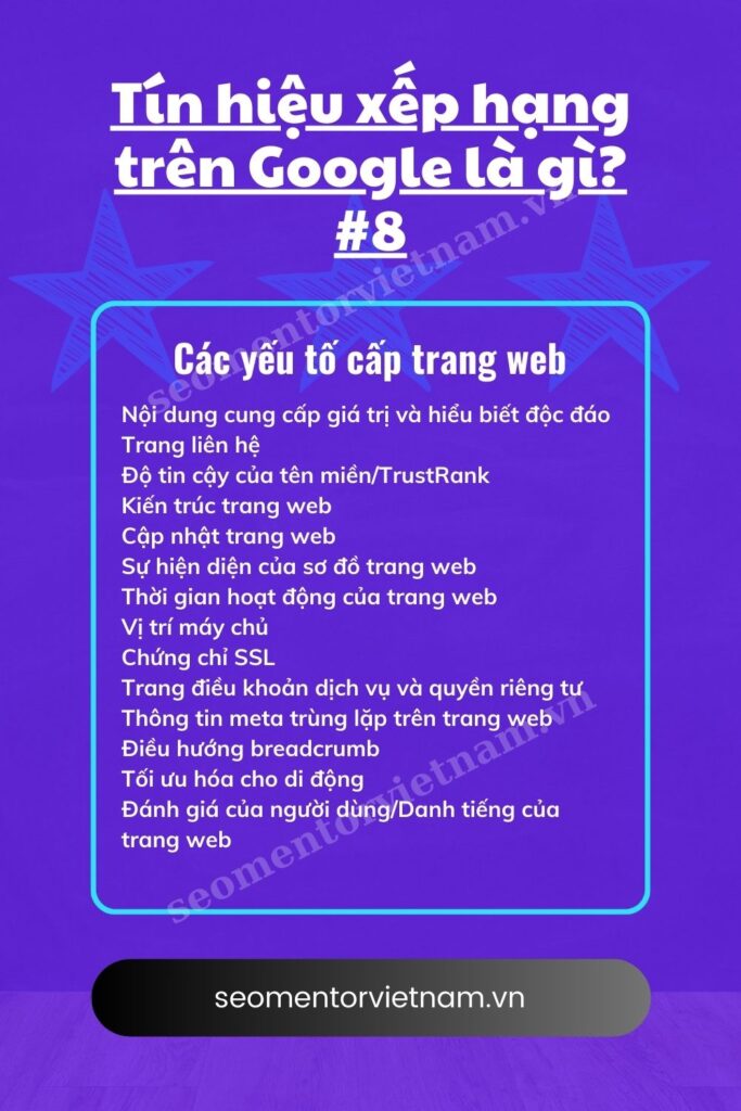 Tín hiệu xếp hạng trên Google 8