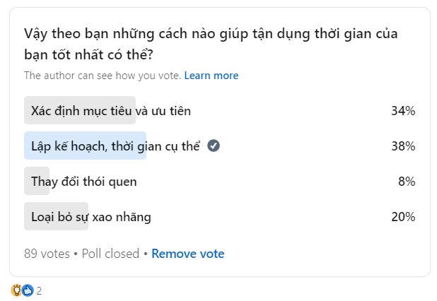 Khảo sát về việc không nên lãng phí thời gian