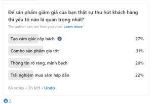 Khảo sát trước khi quyết định mua một sản phẩm nào đó