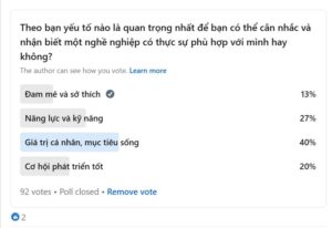 Khảo sát về việc bạn chọn nghề hay nghề chọn bạn