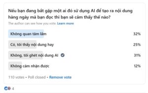 Khảo sát về việc bạn thích nội dung do con người tạo hay AI tạo