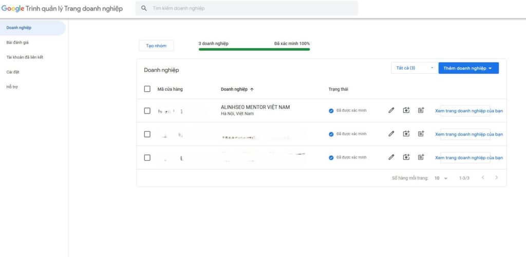 Quản lý doanh nghiệp trên Google Bussiness