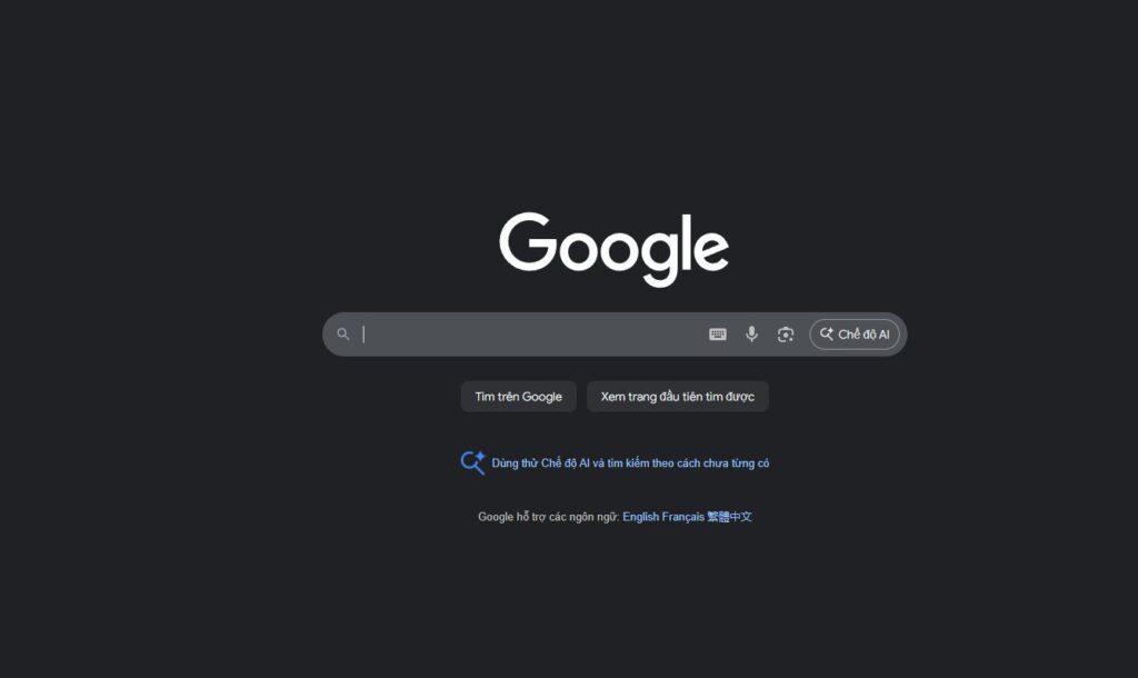 Hình ảnh sử dụng chế độ AI Mode từ công cụ tìm kiếm Google