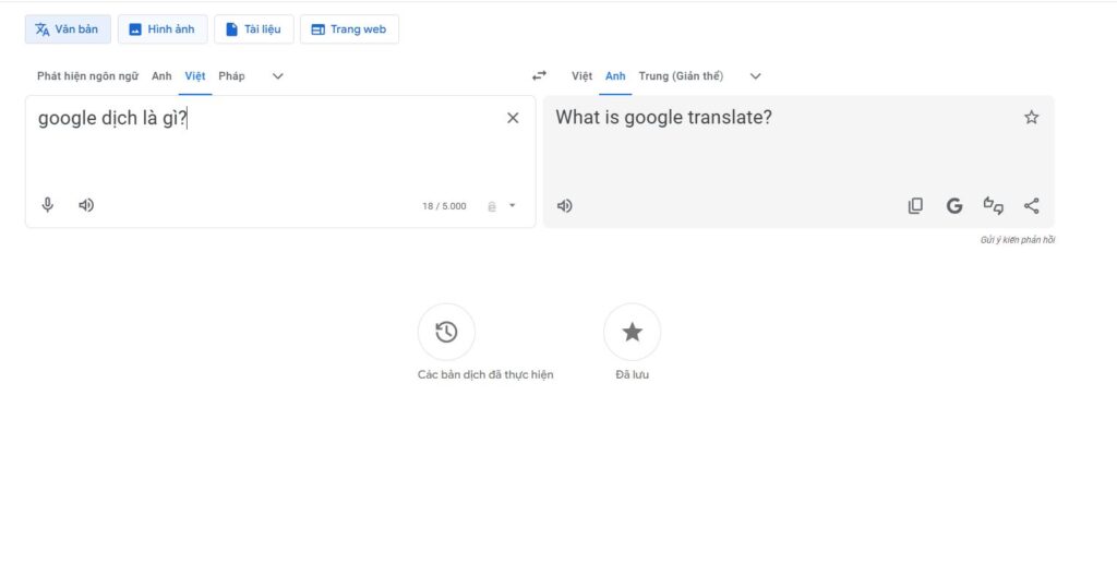 Sử dụng Google dịch