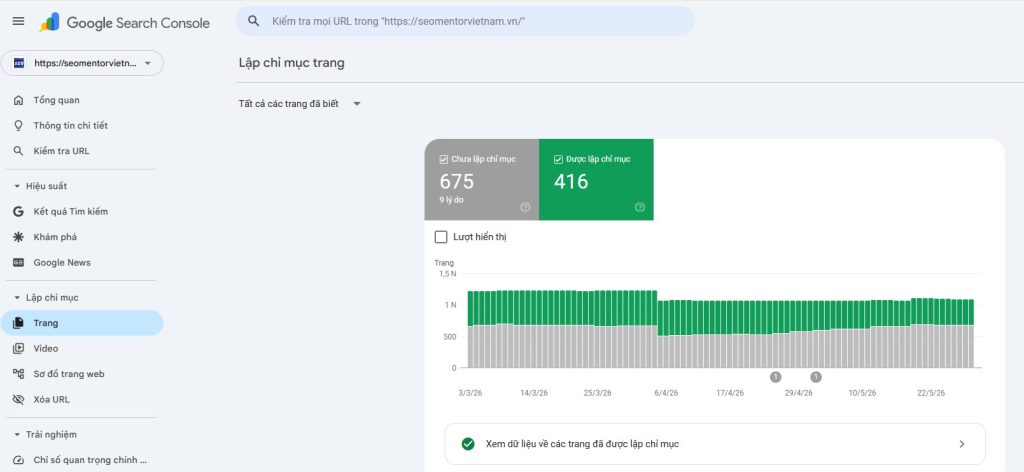 Hướng dẫn submit index website lên Google bằng Search Console