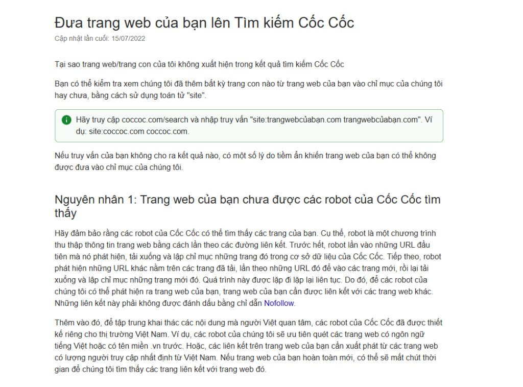Hướng dẫn submit website lên nền tảng Cốc Cốc dễ dàng