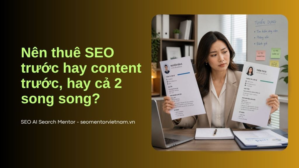 Nên thuê SEO trước hay content trước, hay cả 2 song song?