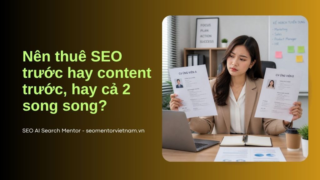 Nên thuê SEO trước hay content trước, hay cả 2 song song?
