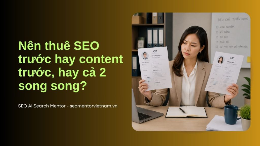 Nên thuê SEO trước hay content trước, hay cả 2 song song?